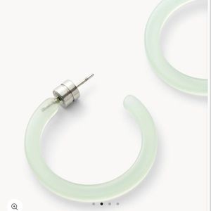 Machete mini hoops in sea glass